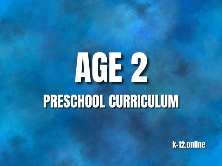 Preschool Curriculum – Age 2